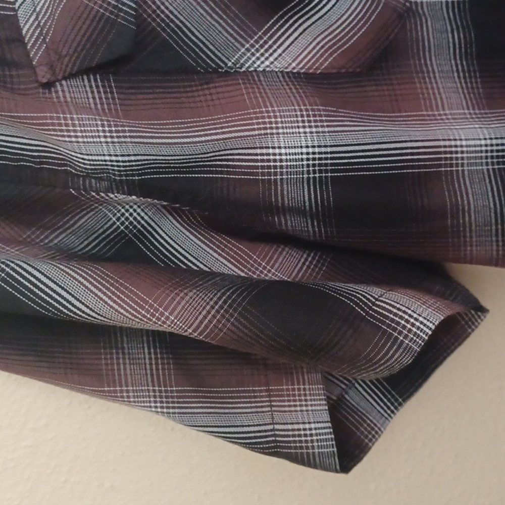 DIXXON Flannel Co Guerrero Plaid Button Up Shirt SZ M Brown Bamboo - Picture 8 of 16